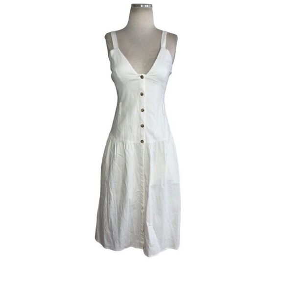 REISS NWT Vita Button Through Midi Sundress White
Size 0 MSRP $330 - Picture 8 of 12